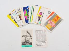 cca 1970-1980 Vegyes reklámos kártyanaptár tétel, 26 db