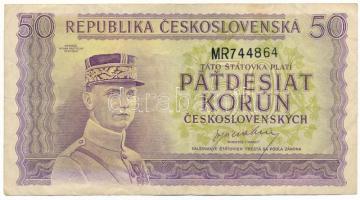 Csehszlovákia 1945. 50K T:F Czechoslovakia 1945. 50 Korun C:F Krause P#62