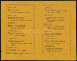 1917 A "Szabadságharang"-ban 1917. évben tartandó kuglizások programja