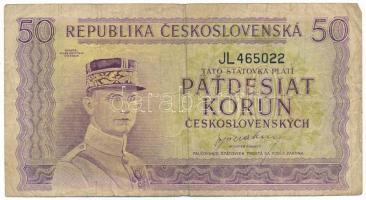 Csehszlovákia 1945. 50K T:F,VG Czechoslovakia 1945. 50 Korun C:F,VG Krause P#62