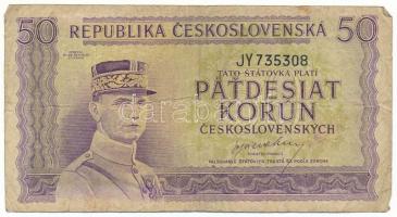 Csehszlovákia 1945. 50K T:F,VG Czechoslovakia 1945. 50 Korun C:F,VG Krause P#62