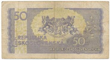 Csehszlovákia 1945. 50K T:F,VG
Czechoslovakia 1945. 50 Korun C:F,VG
Krause P#62