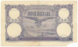 Románia 1917. július 6. 20L T:VG beszakadások, anyaghiány, ettől eltekintve szép papír
Romania 1917...