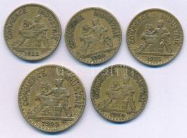 Franciaország 1920-1925. 1Fr Cu-Al (4xklf, közte az 1920. ritka évjárat!) "Chambers of Commerce" + 1923. 2Fr Cu-Al "Chambers of Commerce" T:VF France 1920-1925. 1 Franc Cu-Al (4xdiff, within the rare 1920.) "Chambers of Commerce" + 1923. 2 Francs Cu-Al "Chambers of Commerce" C:VF Krause KM#876, KM#877