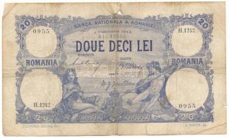 Románia 1913. február 1. 20L T:VG nagyobb beszakadások Romania 1913. February 1st 20 Lei C:VG bigger tears Krause P#20