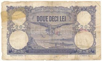 Románia 1913. február 1. 20L T:VG,G ragasztás Romania 1913. February 1st 20 Lei C:VG,G taped Krause P#20
