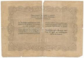 1848. 100Ft "Kossuth bankó", "QH. 54217" T:VG,G egy nagy és több kisebb beszakad...