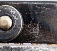 WMF ezüstözött krakléüveg jégvödör fogóval, jelzett, m: 11,5 cm