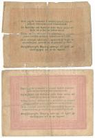 1848. 5Ft "Kossuth bankó" vörösesbarna és barna nyomat (2xklf) T:F,G egyik nagyobb szakadá...