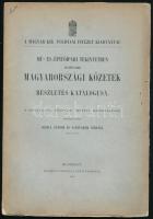 Mű- és építőipari tekintetben fontosabb magyarországi kőzetek részletes katalógusa. Összeáll.: Gesel...