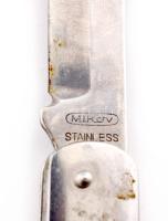 Mikov agancs nyelű bicska, jelzett, nyitva h: 19 cm