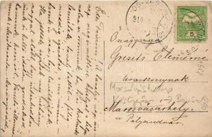 1910 Mocsolyástelep (Kisgyőr), család a verandán kutyával. photo (EB)