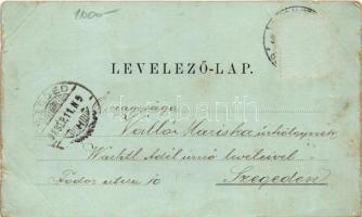 1898 Miskolc, látkép az Avas hegyről este holdfényben. Verő J. és társa kiadása (gyűrődések / crease...