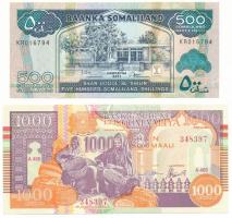 Szomália 1990. 1000Sh + Szomáliföld 2011. 500Sh T:UNC
Somalia 1990. 1000 Shillings + Somaliland 201...