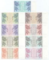 Grúzia 1993-1994. 250K-500.000K (9xklf) T:UNC
Georgia 1993-1994. 250 Kuponi - 500.000 Kuponi (9xdif...