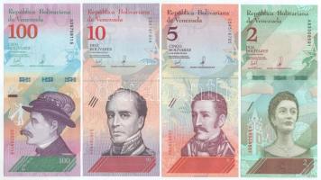 Venezuela 2018. 2B-100B (4xklf) T:UNC,AU Venezuela 2018. 2 Bolívares - 100 Bolívares (4xdiff) C:UNC,AU