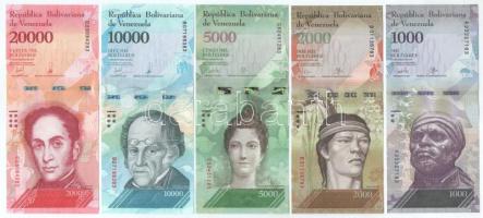 Venezuela 2013-2017. 2B-20.000B (9xklf) T:UNC,AU Venezuela 2013-2017. 2 Bolívares - 20.000 Bolívares (9xdiff) C:UNC,AU