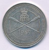 Nagy-Britannia 1989. "150 éves a Henley Royal Regatta - Bemutatja: De Beers ipari gyémánt részlege / Gyémánt Kihívás - Evezés" kétoldalas, peremen jelzett Ag emlékérem kapszulában (31,7g/0.925/40mm) T:XF United Kingdom "150 Years of Henley Royal Regatta - Presented by De Beers industrial diamond division / Diamond Challenge - Sculls" two-sided, Ag commemorative medallion in capsule, hallmarked at the edge (31,7g/0.925/40mm) C:XF