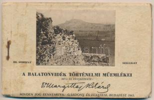 A Balatonvidék Történelmi Műemlékei - Dr. Margittay Richárd. I. sorozat - Alsó Dörgicse 1943. Teljes régi képeslapfüzet 12 db képeslappal