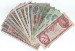 Vegyes, 16db-os Pengő és Forint bankjegyekből álló tétel T:F,VG