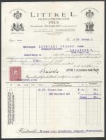 1929 Pécs, Littke L. Pezsgőgyár fejléces számla