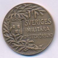 Svédország 1947. "Svéd Katonai Sportszövetség / Helyőrségi Bajnokság k-pisztoly és pisztoly, II. csapatverseny" kétoldalas bronz díjérem. Szign.: "S. Kulle" (34mm) T:AU Sweden 1947. "Sveriges Militära Idrottsförbund / Garnisons-Mästerskapet 1947 k-pist och pist II. lagpris" two-sided bronze award medal. Sign.: "Sven Kulle" (34mm) C:AU