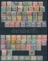 Krajcáros, Turul, Portó bélyegek 2 db közepes stecklapon, közte pár szép / olvasható bélyegzés