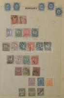 1871-1973 Kis magyar gyűjtemény, összeállítás iratlefűzőben, papírlapokon