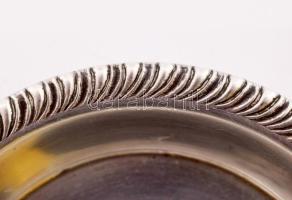 Ezüst (Ag) ékszeres tálka, jelzett, d: 7,5 cm, nettó 18g