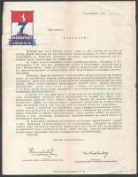 1934 Kecskemét, "Hirös Hét" programja + 2 db fejléces levélpapírra írt levél