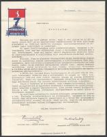 1934 Kecskemét, "Hirös Hét" programja + 2 db fejléces levélpapírra írt levél