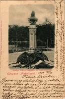 1900 Miskolc, Erzsébet királyné (Sisi) mellszobra az Erzsébet-kertben. Lövy József fia kiadása (EB)