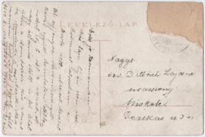 Miskolc, Tiszai pályaudvar, vasútállomás. Grünwald Ignác kiadás (szakadás / tear)