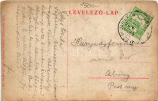 Miskolc, Üdvözlet 28-ról. Pislog mint a miskolci kocsonyában a béka. Grünwald Ignác kiadása + "...