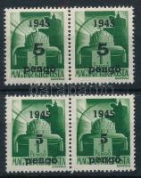 Nagyvárad I. 1945 Hadvezérek 5P/1P I. típusú pár és II. típusú pár, Bodor vizsgálójellel (12.000)