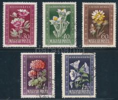 1950 Virág I. sor minden értéke színelcsúszással