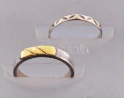 Ezüst (Ag) ékszerek, közte kővel, közte sérült, bruttó 11g