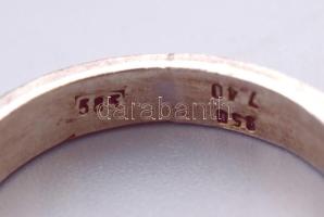 Ezüst (Ag) ékszerek, közte kővel, közte sérült, bruttó 11g