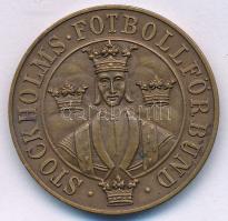 Svédország 1930. "Stockholmi Labdarúgó Szövetség / I. díj dun.A 1930" kétoldalas bronz díjérem (27,5mm) T:AU Sweden 1930. "Stockholms Fotbollförbund / I. pris dun.A 1930" two-sided bronze award medal (27,5mm) C:AU
