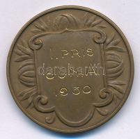 Svédország 1930. "Stockholmi Labdarúgó Szövetség / I. díj dun.A 1930" kétoldalas bronz díj...