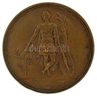 Svédország 1938. "A Királyi Katonai Akadémia Sportklubja" kétoldalas bronz díjérem (31,5mm) T:AU Sweden 1938. "Kungl. Krigsskolans Idrottsförening" two-sided bronze award medal (31,5mm) C:AU