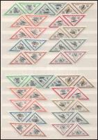 1952 Madarak teljes sorozat mindkét állású fordított párban