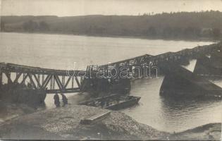 Wloclawek military, destroyed bridge photo