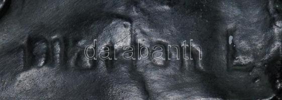 Marton László (1925 - 2008): Kodály. Kerámia plakett, kopással, jelzett, 30x21 cm