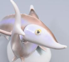 Hollóházi vizapár. Jelzett, hibátlan, m: 23,5 cm