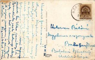 1940 Szatymaz, vasútállomás, strand, fürdőzők. Kopasz Mihály kiadása (fl)