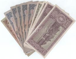 1945-1946. 100P-10.000.000MP (10db), közte 1945. 500P magyar "N" betű orosz "P" ...