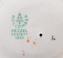 Hollóházi hegedűs + Aquincum cipőfűző fiú + Zsolnay Annuska, jelzett, kis kopással