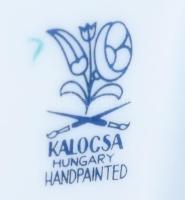 Kalocsai porcelán cipő kisváza, jelzett, hibátlan, m: 7 cm