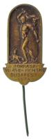 1934. "Tornász Világbajnokság Budapest 1934" bronz jelvény pótolt tűvel (30x16mm) T:XF